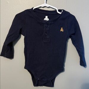 GAP Dark Blue Baby Onesie with Bear Design